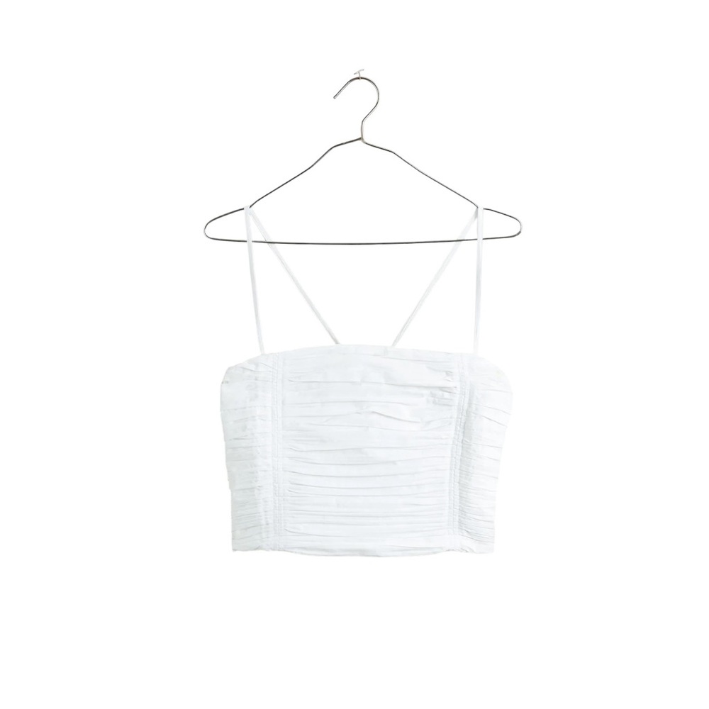 Madewell Poplin Crop Tube Top
